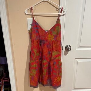 Velvet by Graham & Spencer Vibrant Red and Green Midi Dress